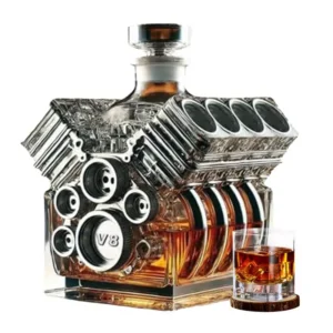 Whiskey Bottle Alcohol Decanter V8 Engines Shape Wine Decoration Bar Gadgets for Tequila Bourbon Brandy Birthday Retiremen