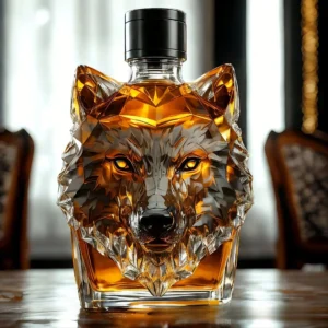 300/350 ml Wolf Head Shape Design Whiskey Decanter Leak-proof Seal Decanter Wine And Whiskey Accessories for Father's Day Gift